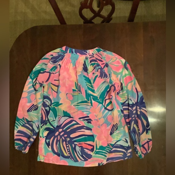 Lilly Pulitzer Long Sleeve Blouse Size XS PREOWNED - Picture 3 of 3